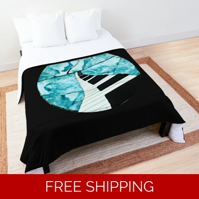 Le Studio Comforter Black Piano Window logo Full